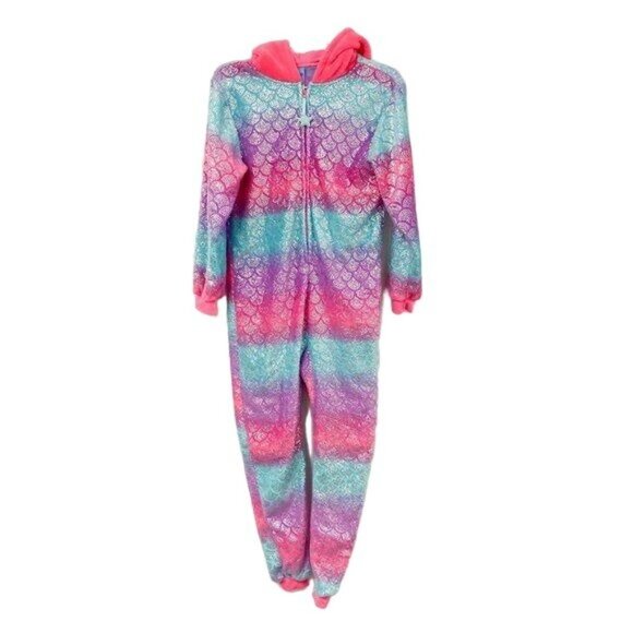 Girls Large Sleep On It Unicorn Sparkle Hoodie PJ Onesie With Footies - Picture 2 of 6
